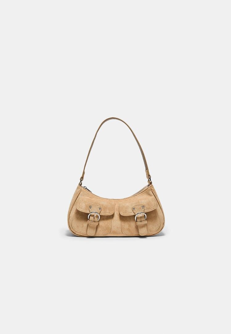 Stradivarius Geantă De Umăr Cu Buzunare Caramel Os