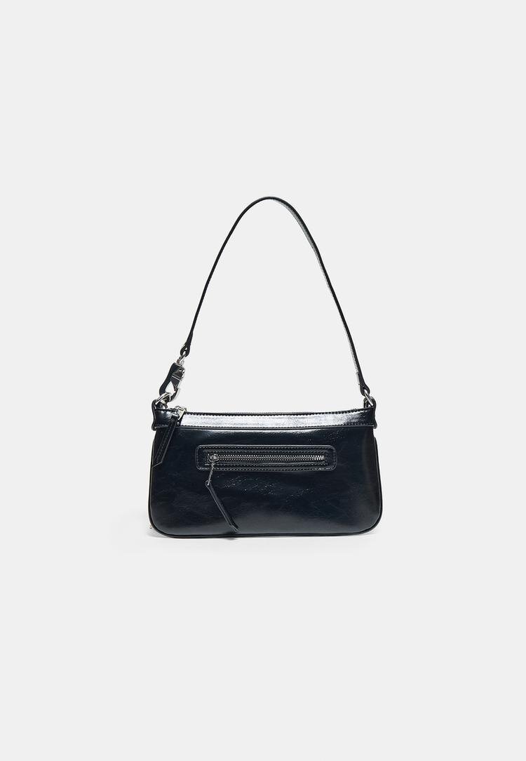 Stradivarius Geantă De Umăr Cu Carabină Negru Os