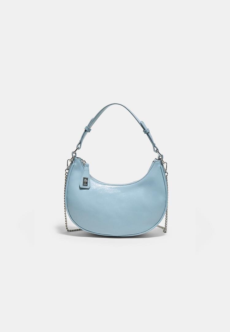 Stradivarius Geantă De Umăr Cu Lanț Albastru Cer Os