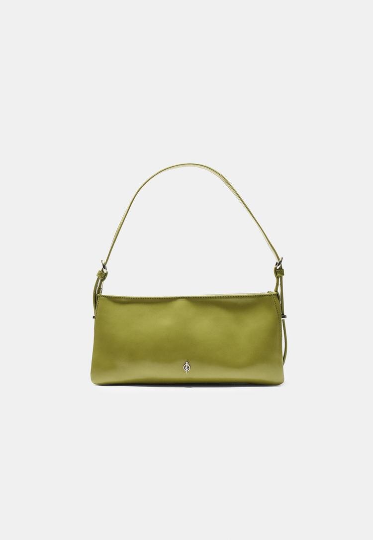 Stradivarius Geantă De Umăr Cu Logo Verde Fistic Os