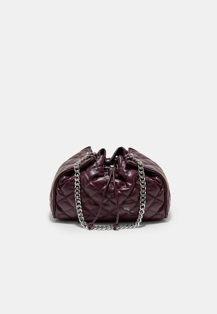 Stradivarius Geantă De Umăr Matlasată Grena Os