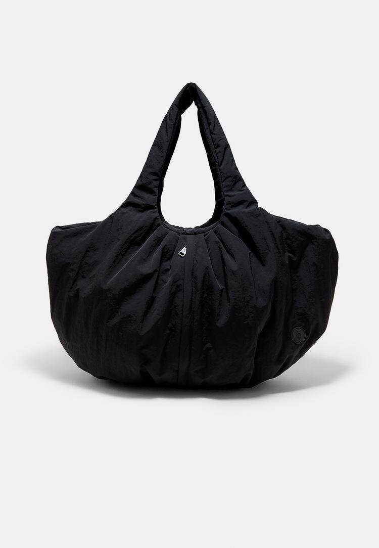 Stradivarius Geantă Maxi Matlasată Negru Os