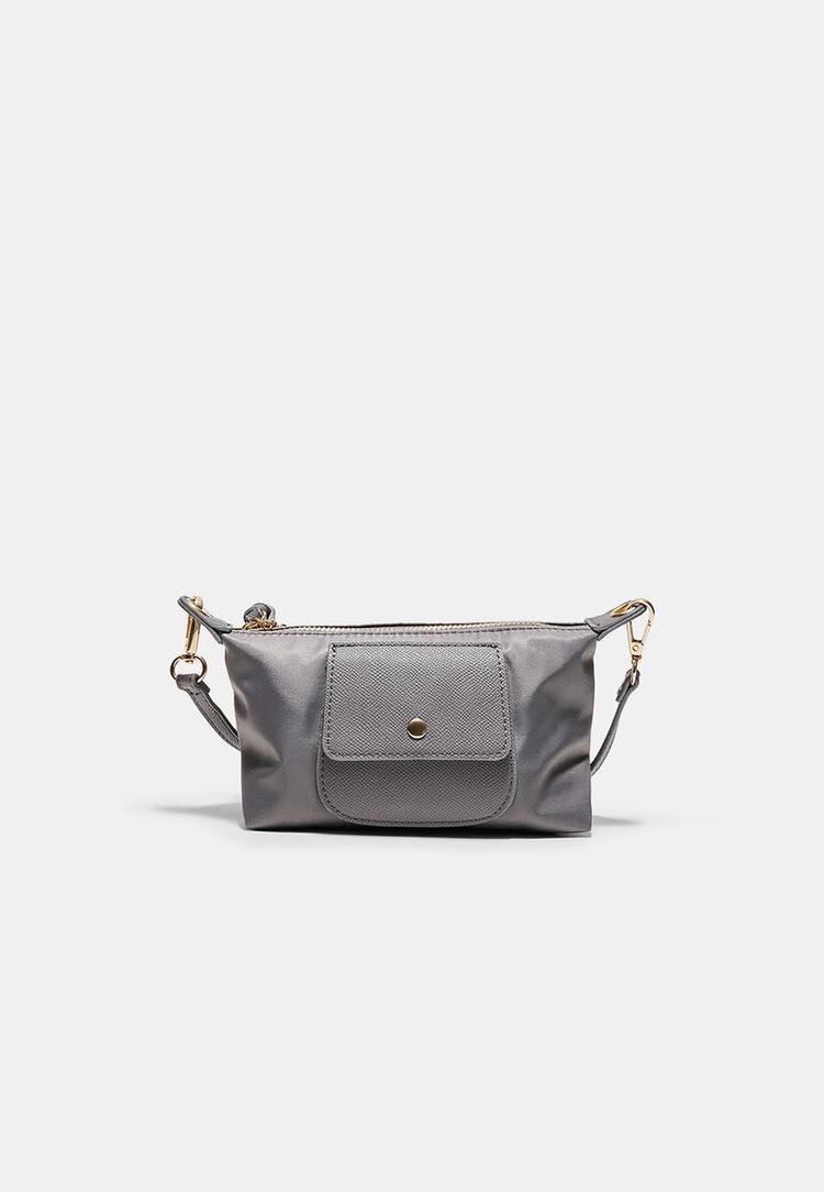 Stradivarius Geantă Mini Combinată Piatră Os