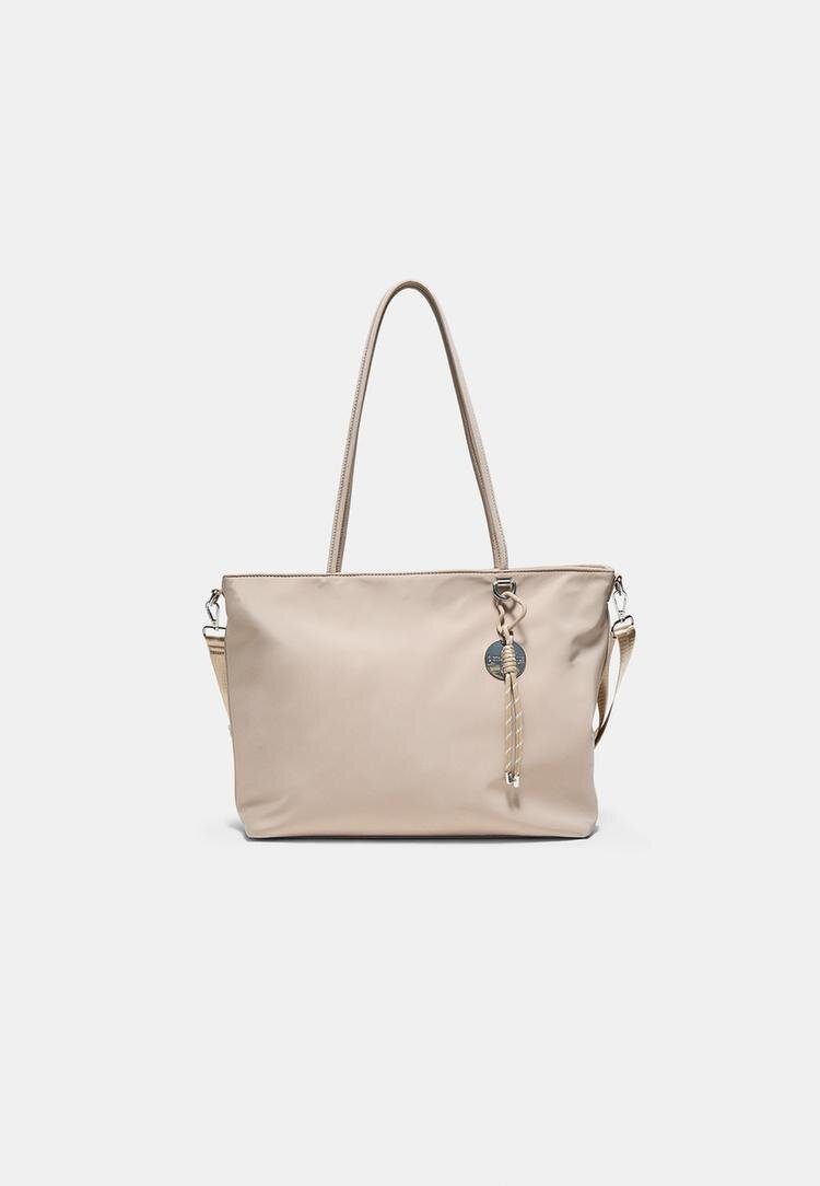 Stradivarius Geantă Shopper De Umăr Cu Imprimeu Animal Piatră Os