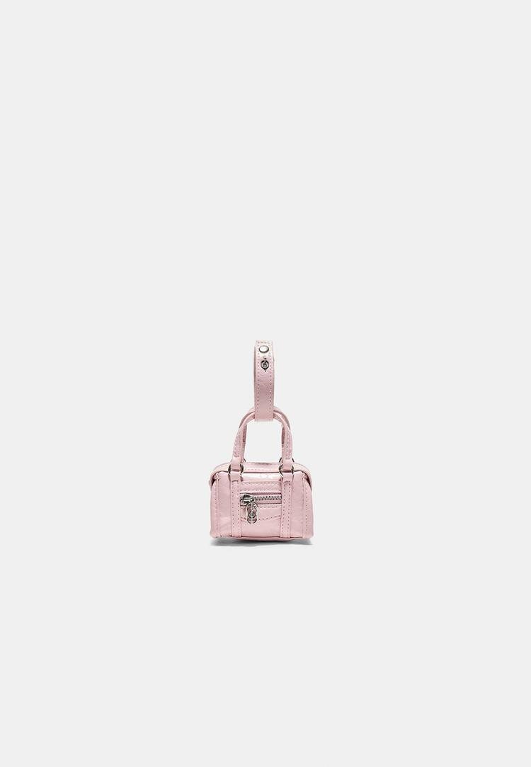 Stradivarius Mini Geantă Charm Roz Pastel Os