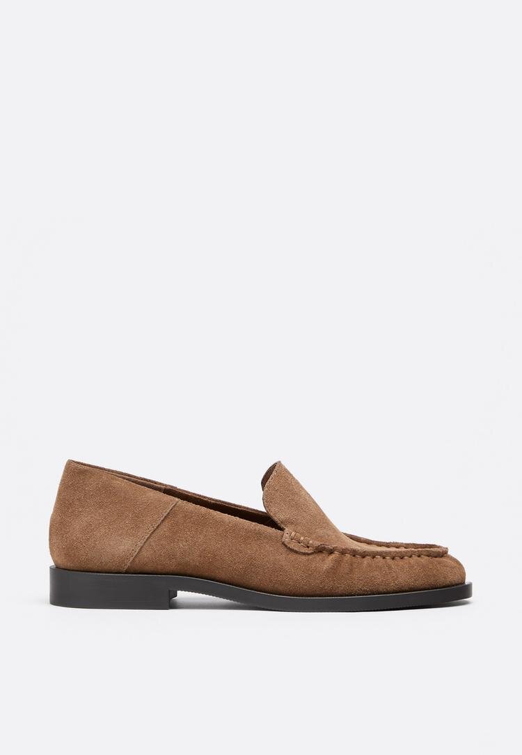 Stradivarius Mocasini Din Piele Încrețiți Piele 35