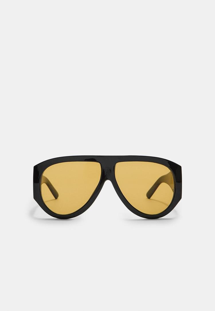Stradivarius Ochelari De Soare Din Plastic Negru Os