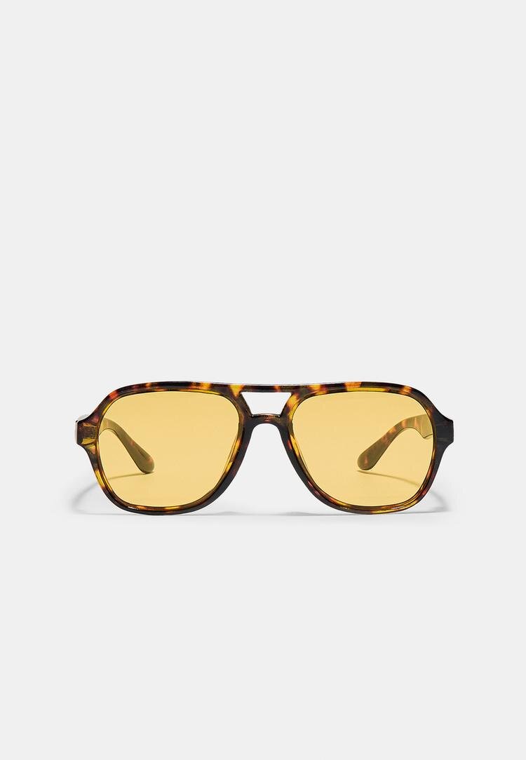 Stradivarius Ochelari Din Pastă Cu Dublu Puntea Auriu Os