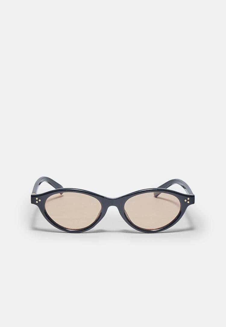 Stradivarius Ochelari Ovali Mici Din Plastic Negru Os