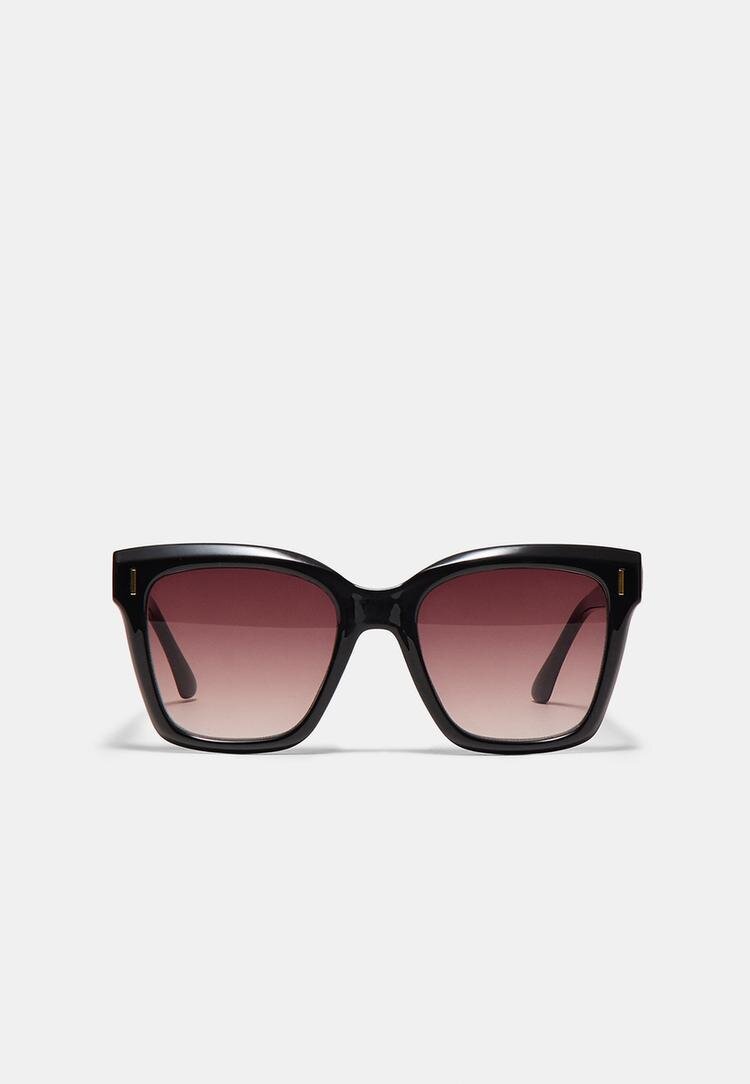 Stradivarius Ochelari Pătrați Cat Eye Din Plastic Maro Os