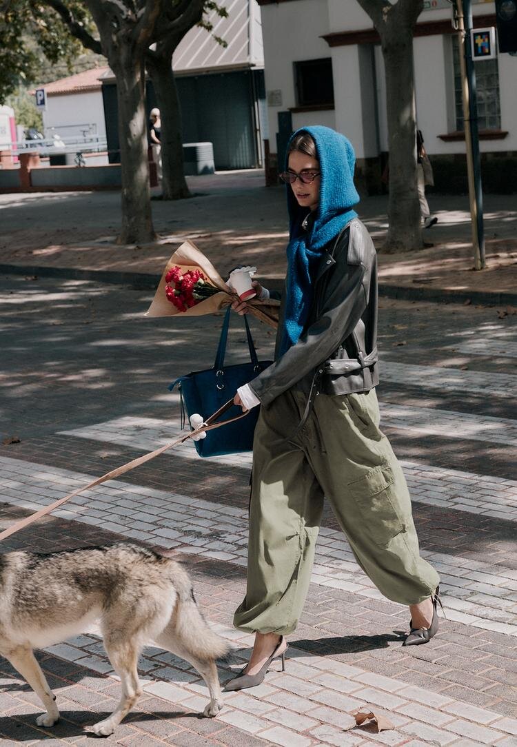 Stradivarius Pantaloni Din Poplin Cu Opritori Kaki Xxs