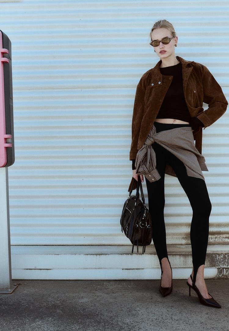 Stradivarius Pantaloni Legging Până La Gleznă Negru Xl