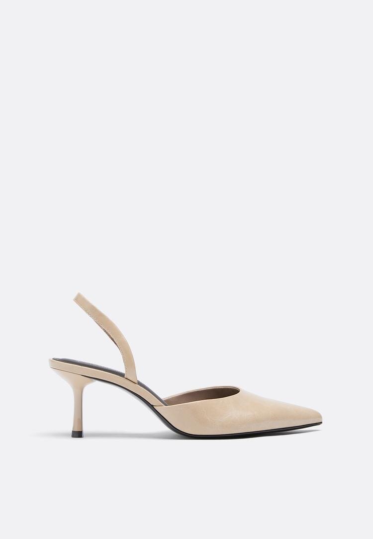 Stradivarius Pantofi Cu Toc De Bază Bej 35