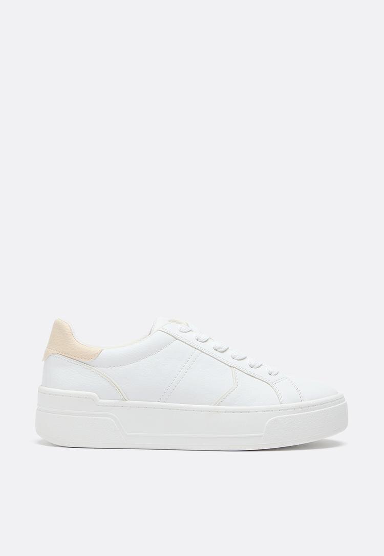 Stradivarius Pantofi Sport Cu Platformă Alb 37