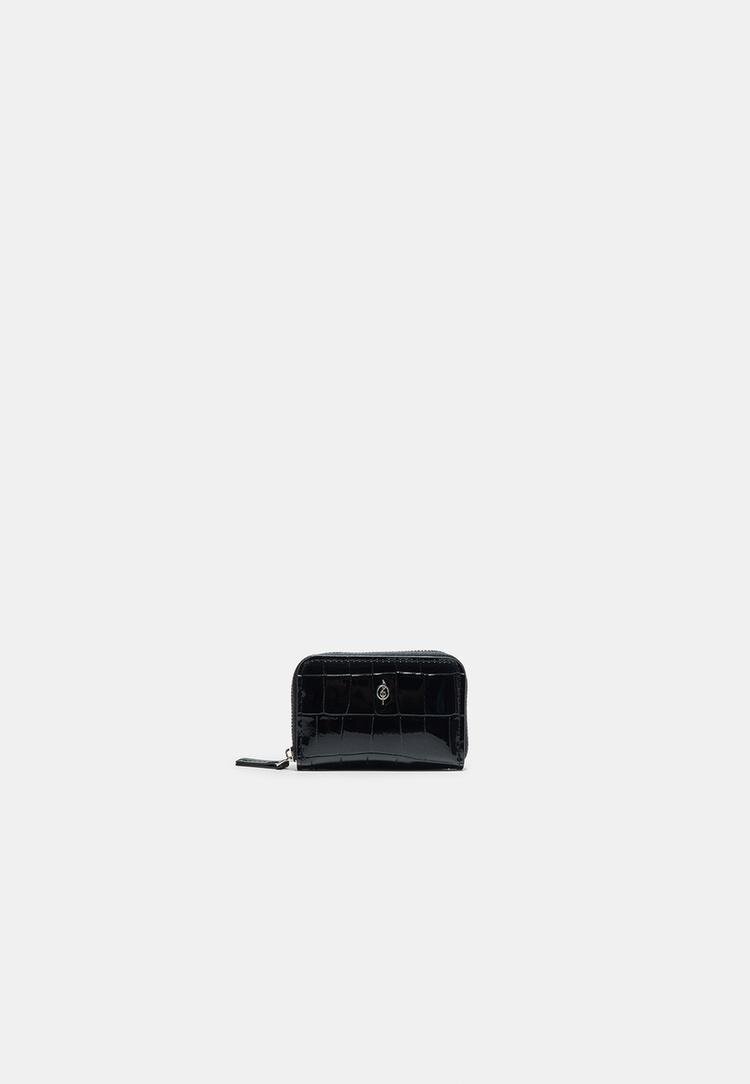 Stradivarius Portofel Cu Fermoar Negru Os