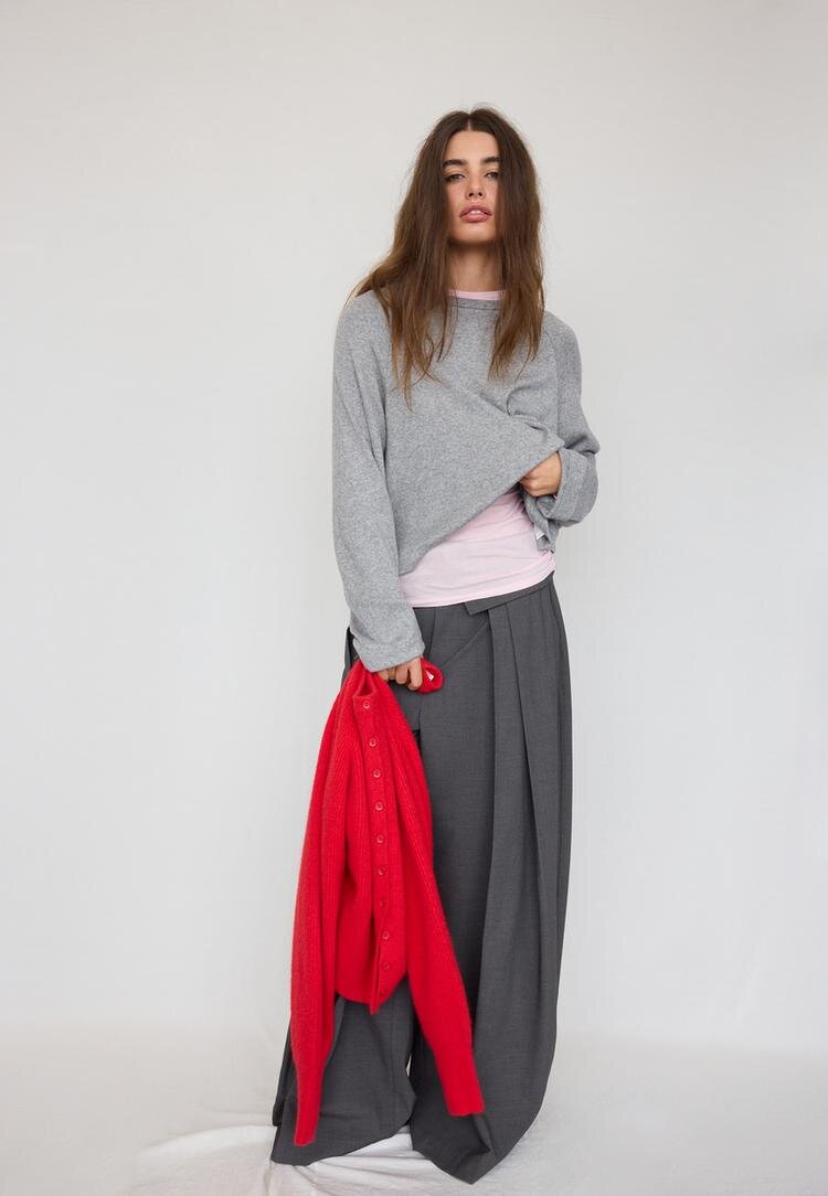 Stradivarius Pulover Cu Mânecă Raglan Gri Marengo Xs
