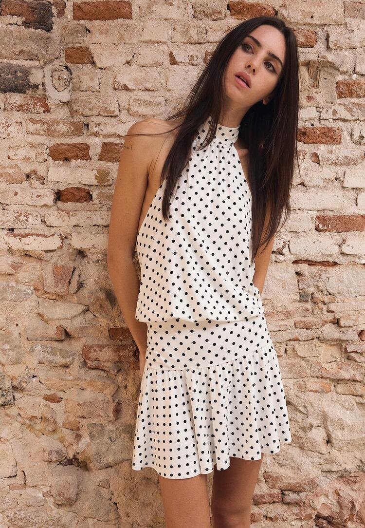 Stradivarius Rochie Halter Gri Deschis M