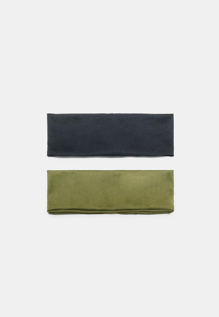 Stradivarius Set 2 Benzi De Blană Kaki Os