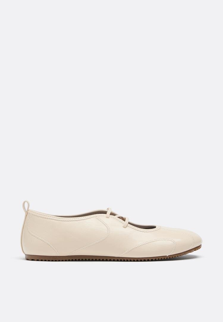 Stradivarius Sneakeri Cu Bandă Elastică Crem 38