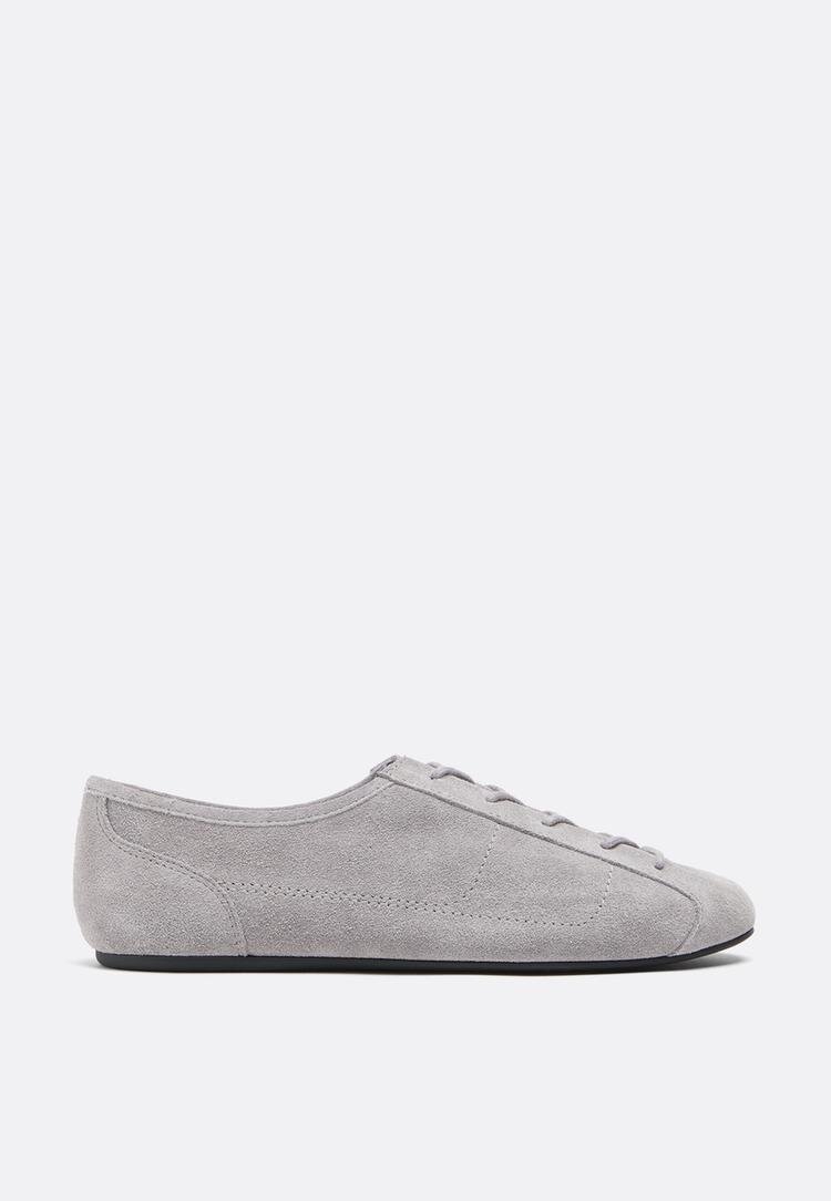 Stradivarius Sneakers Blucher Soft Din Piele Gri 36