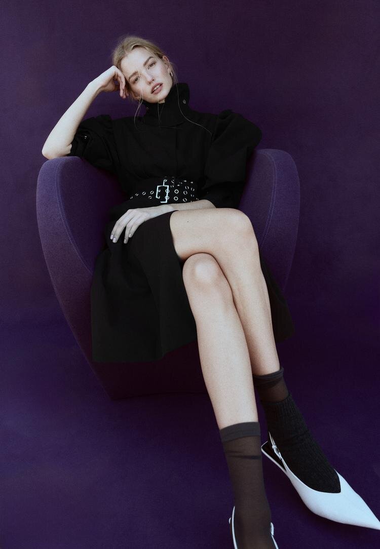 Stradivarius Trench Cu Mâneci Voluminoase Negru Xs