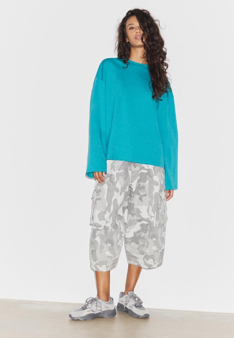 Stradivarius Tricou Boxy Cu Mânecă Lungă Truquesa M