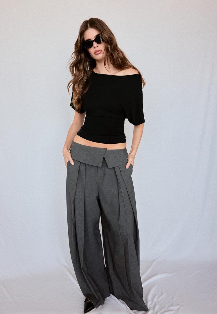 Stradivarius Tricou Cu Mânecă Scurtă Și Decolteu Bărcuță Negru Xl