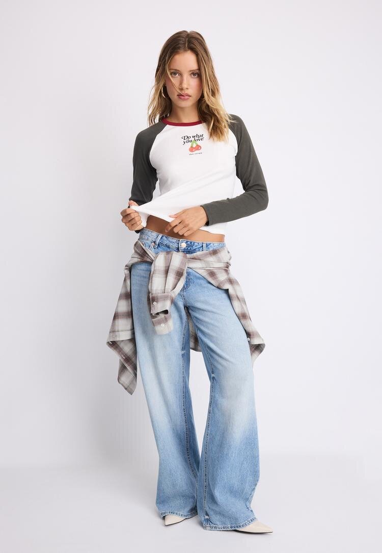 Stradivarius Tricou Haribo Kaki Xs