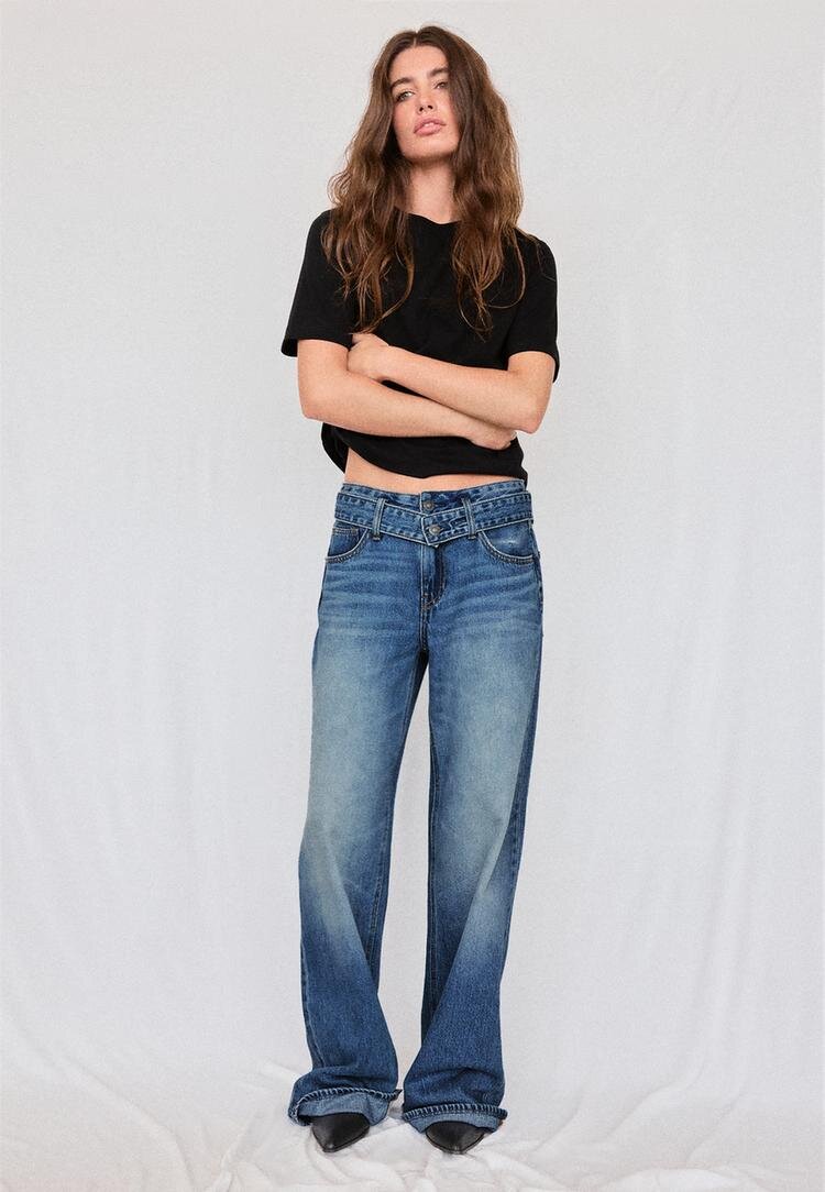 Stradivarius Tricou Simplu Regular Fit Heavy Weight Negru Xxl