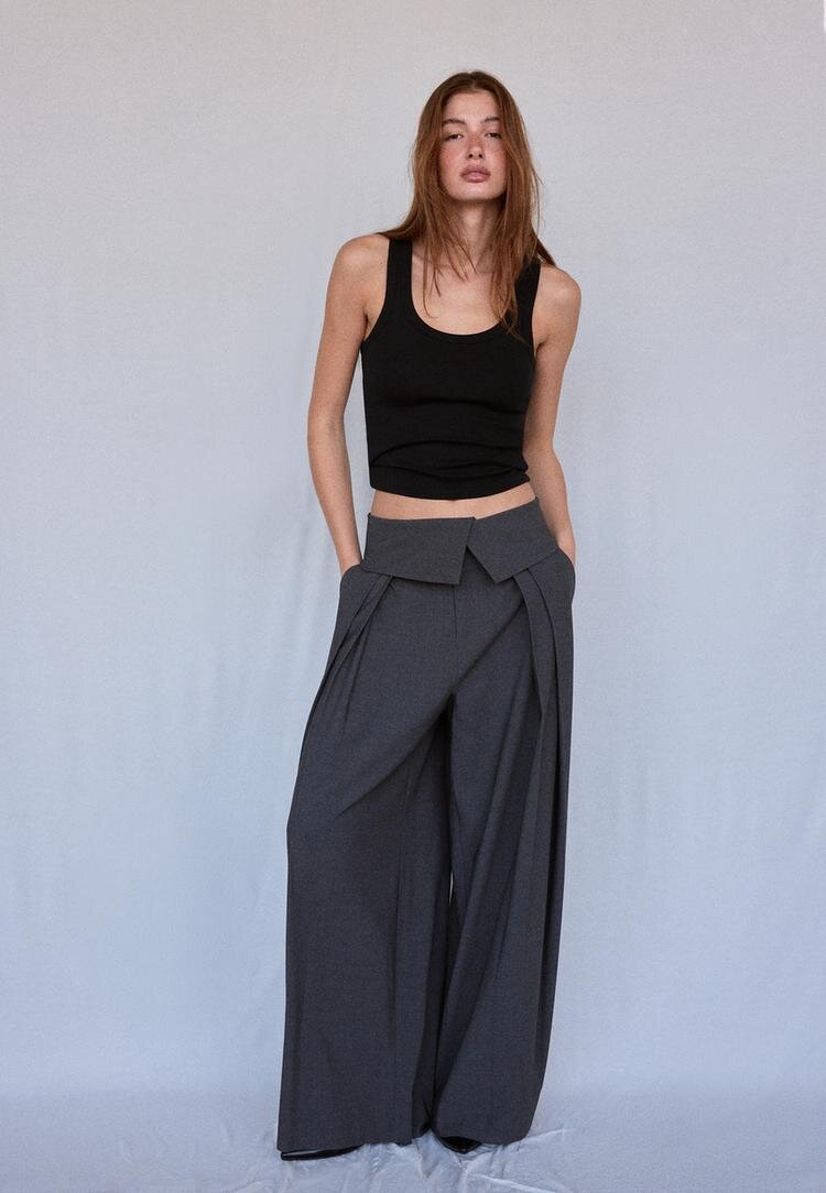 Stradivarius Tricou Spate Tip Înotător Din Bumbac Rib Negru Xl